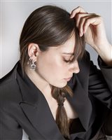 Pendientes Loving Palladio  3D in Plata Zircone ORB05 SERLIANA - ORB05 SERLIANA